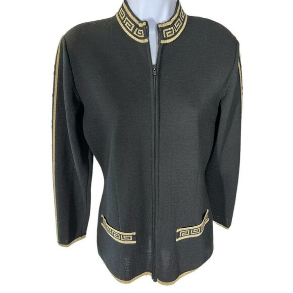 Cache Black Cardigan with Gold Detailing - Picture 1 of 6